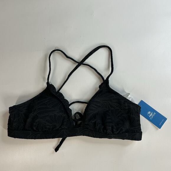 Cupshe High Waisted Bikini Swimsuit Womens Small Scalloped Triangle Textured - Picture 3 of 8